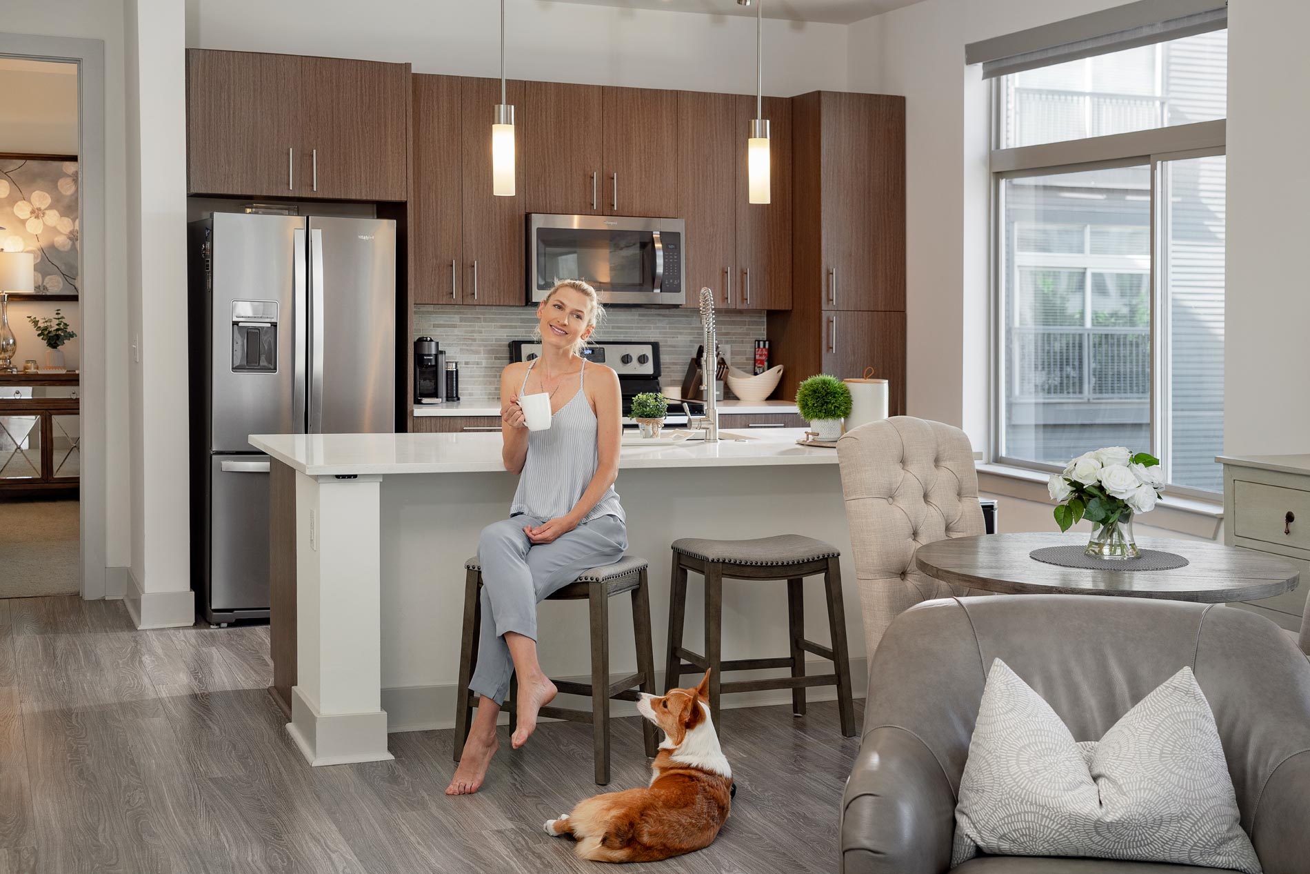 woman in 322 on North Broad kitchen