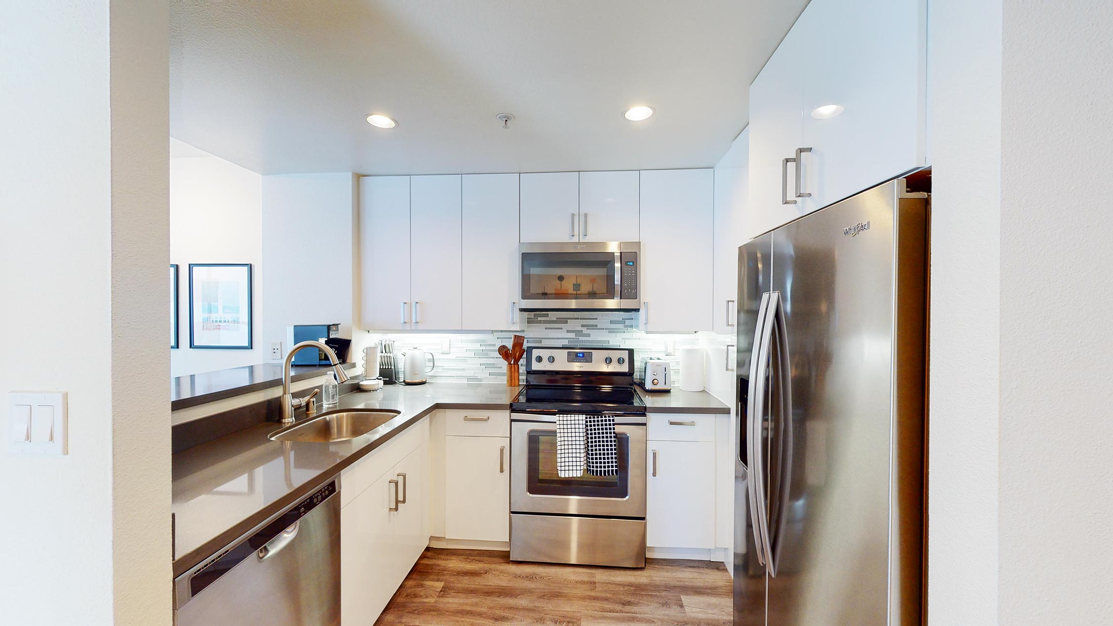 388 Beale apartments staged kitchen