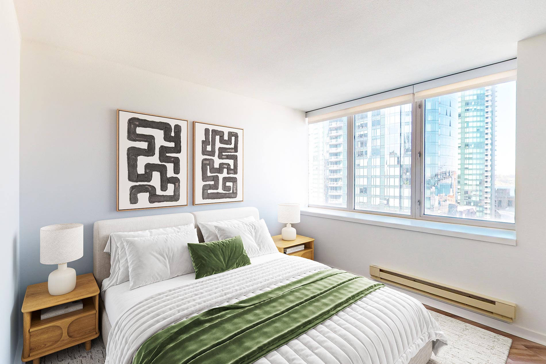 388 Beale apartments staged bedroom