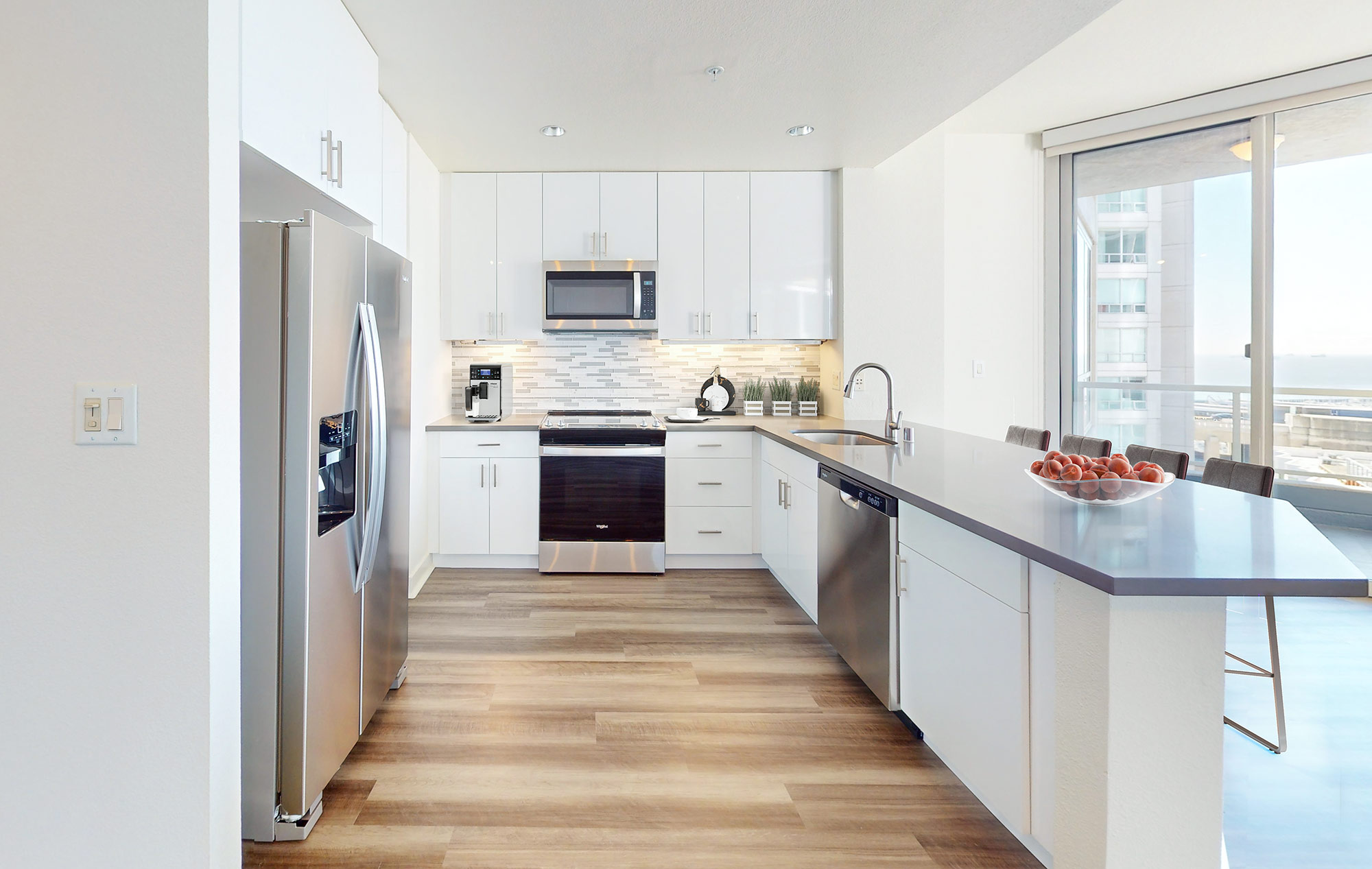 388 Beale apartments staged kitchen