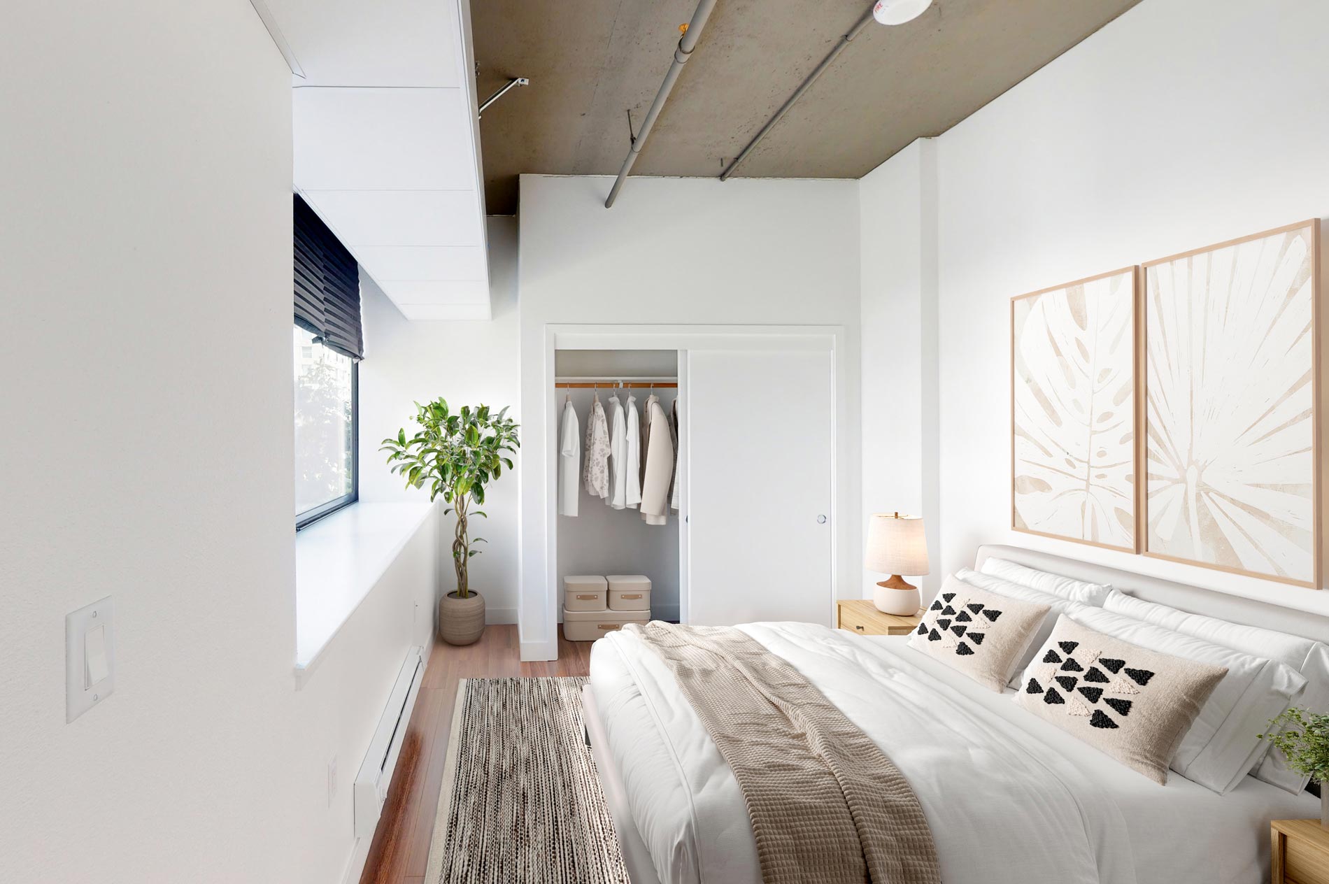 388 Beale staged bedroom
