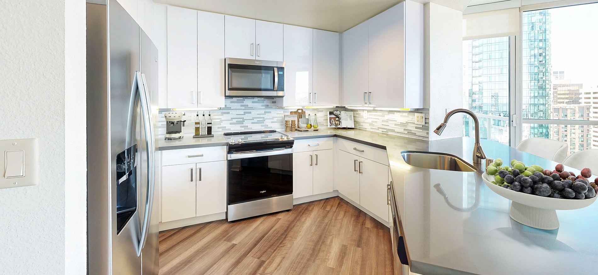 388 Beale apartments staged kitchen