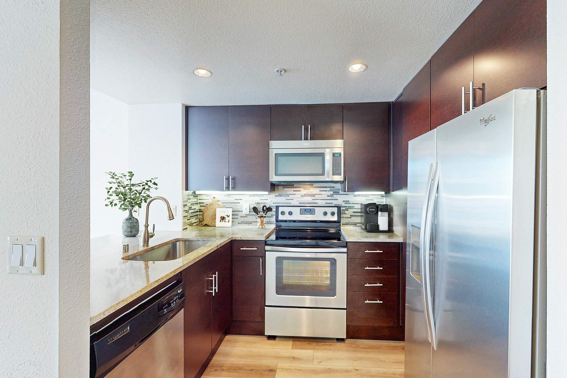 388 Beale apartments staged kitchen