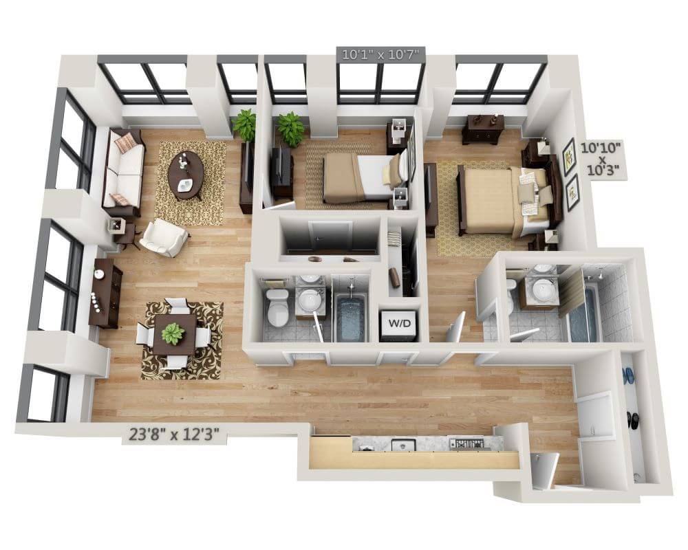 Two Bedroom B2A