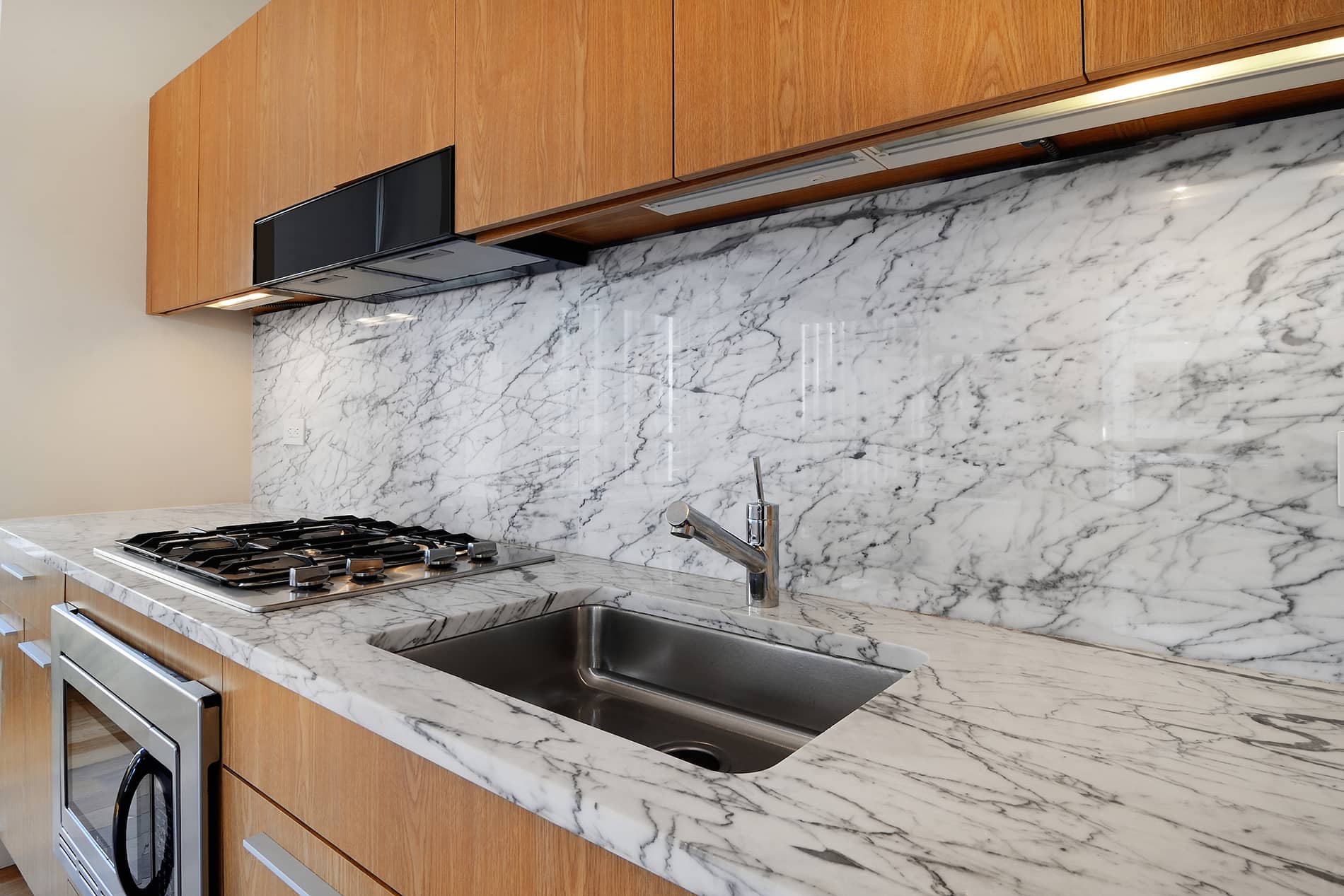 95 Wall Apartment kitchen marble closeup