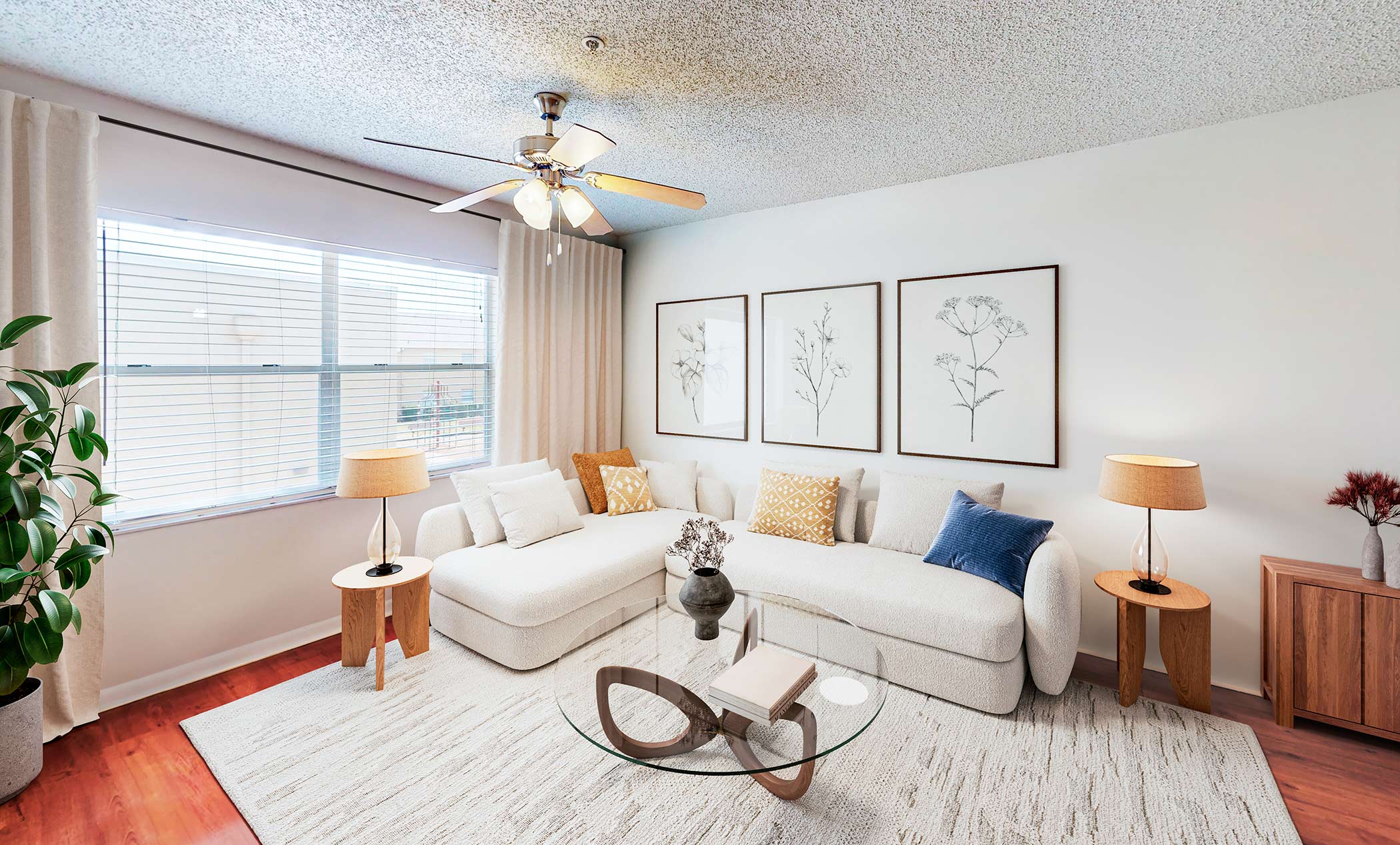 Alafaya Woods staged living room