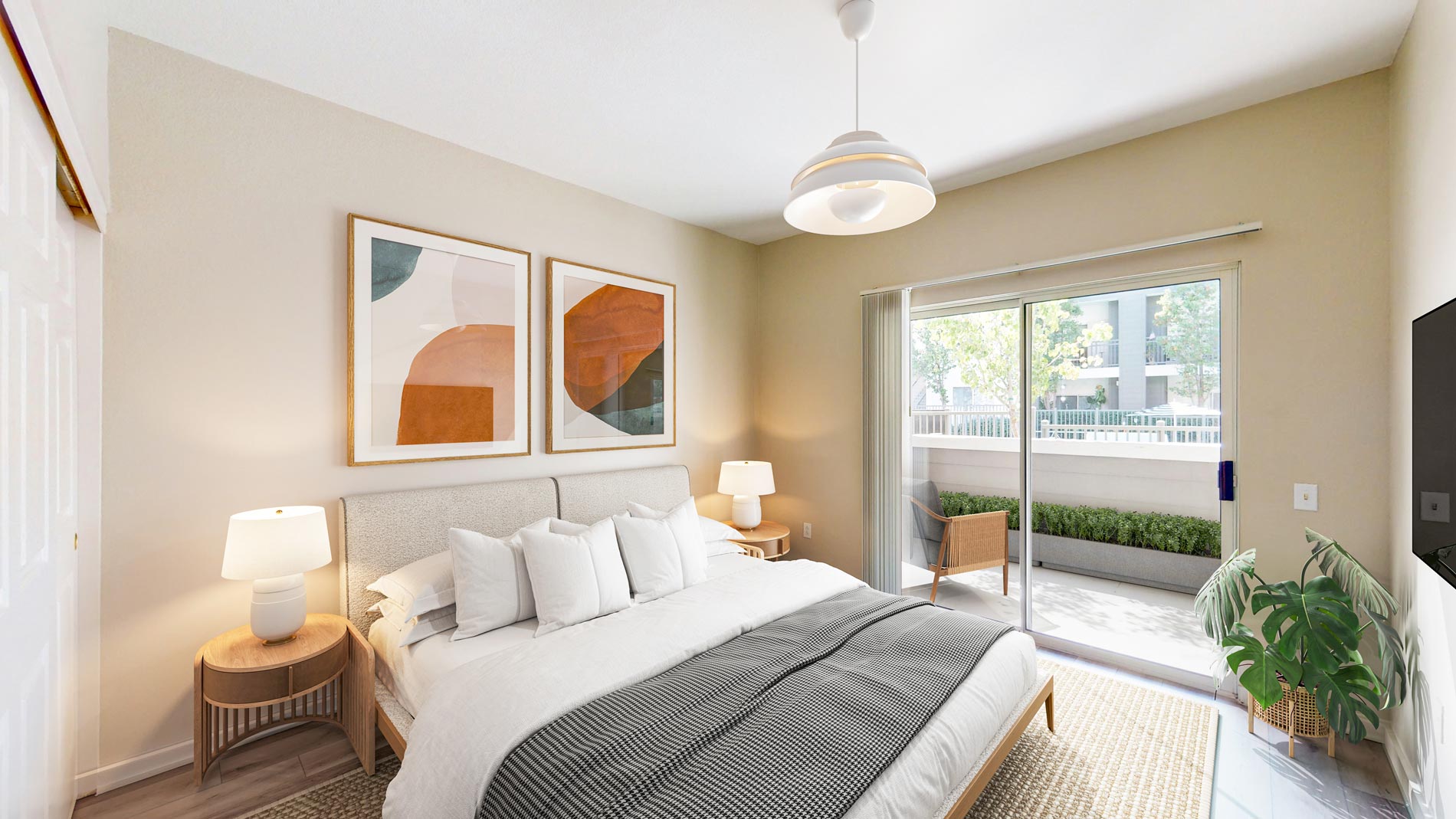Almaden lake staged bedroom