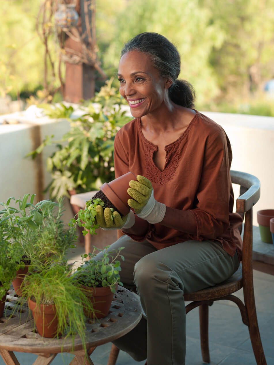 Woman gardening