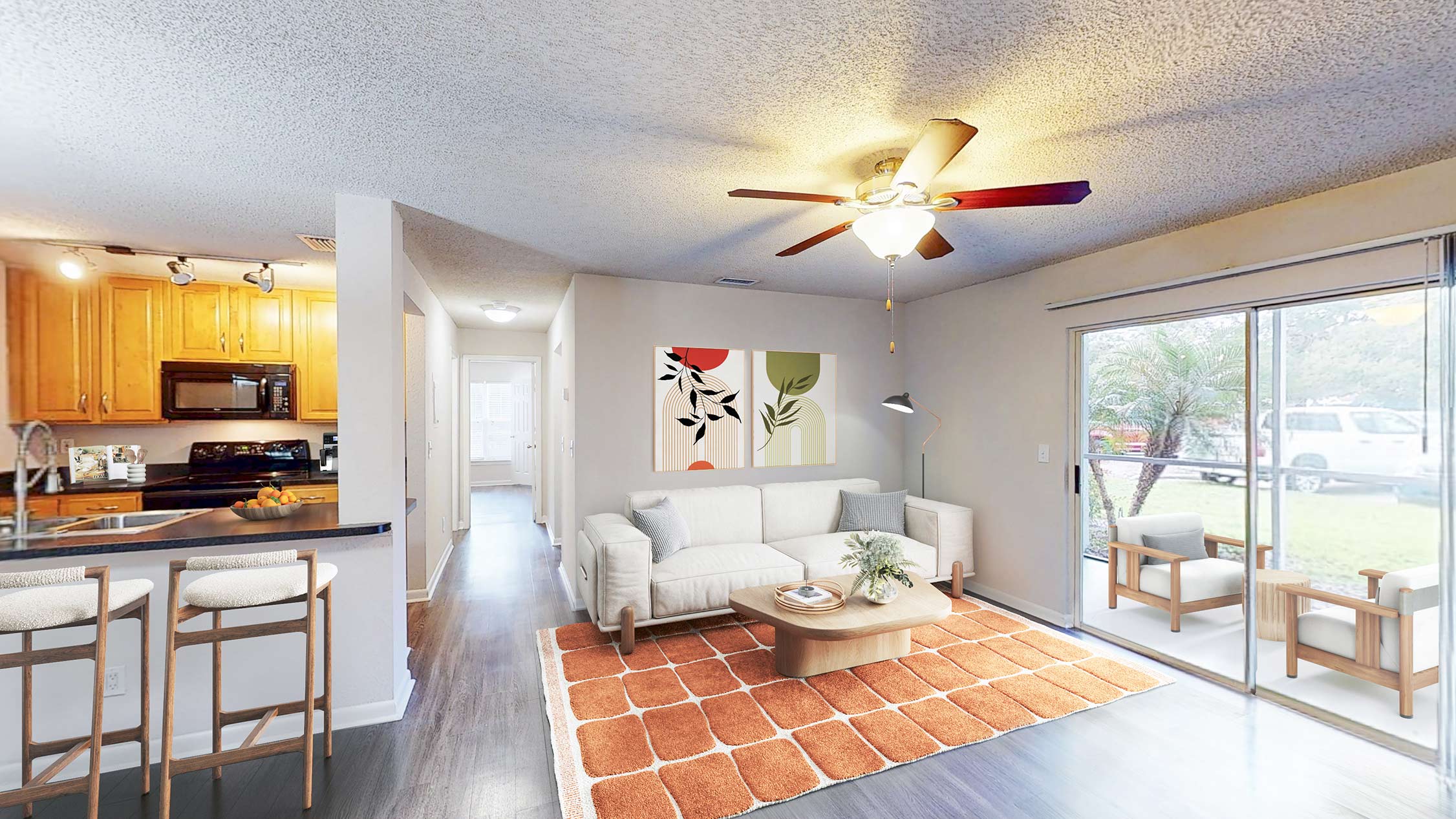 Altamira Place staged living and dining room