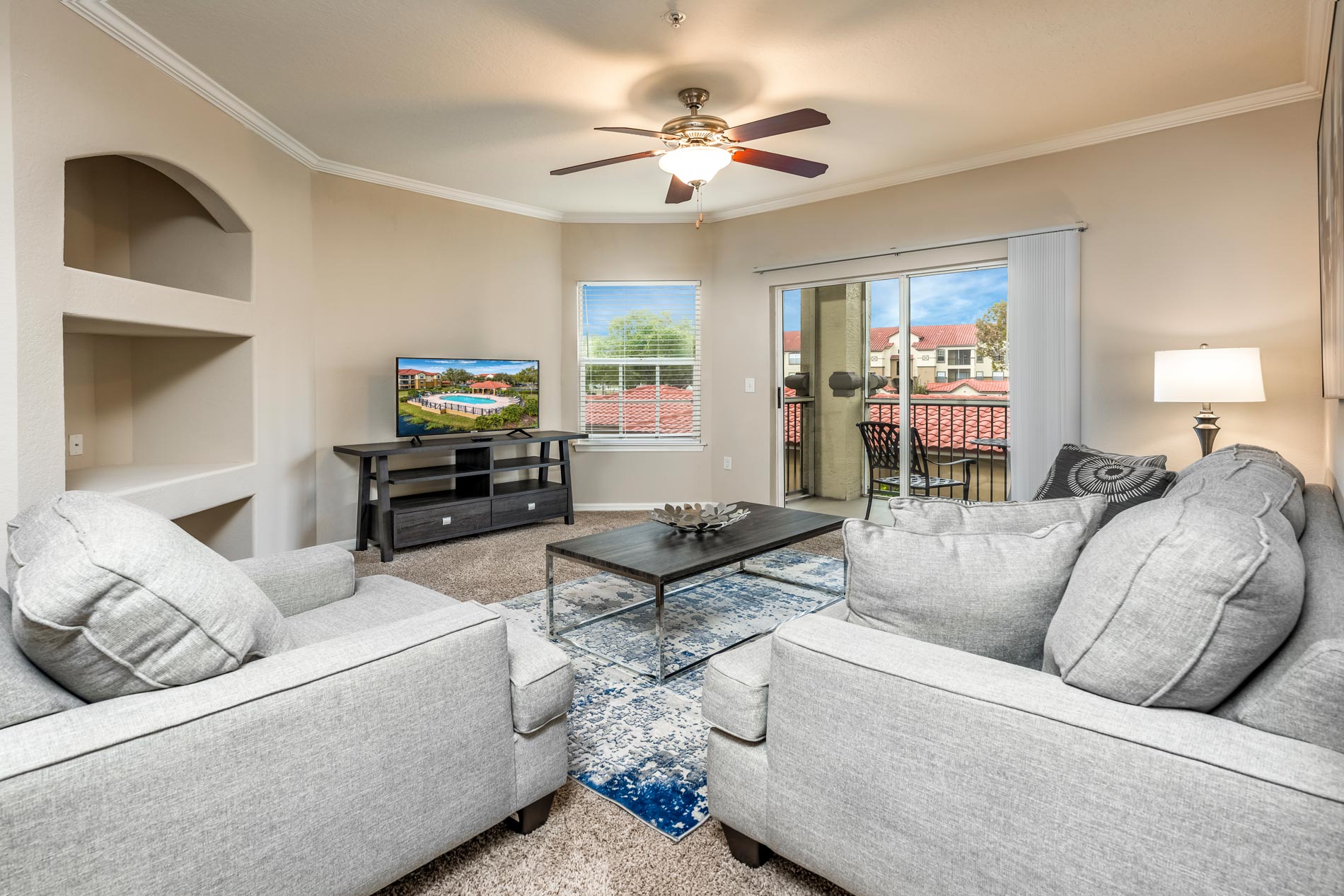 Andover Place Cross Creek staged living room