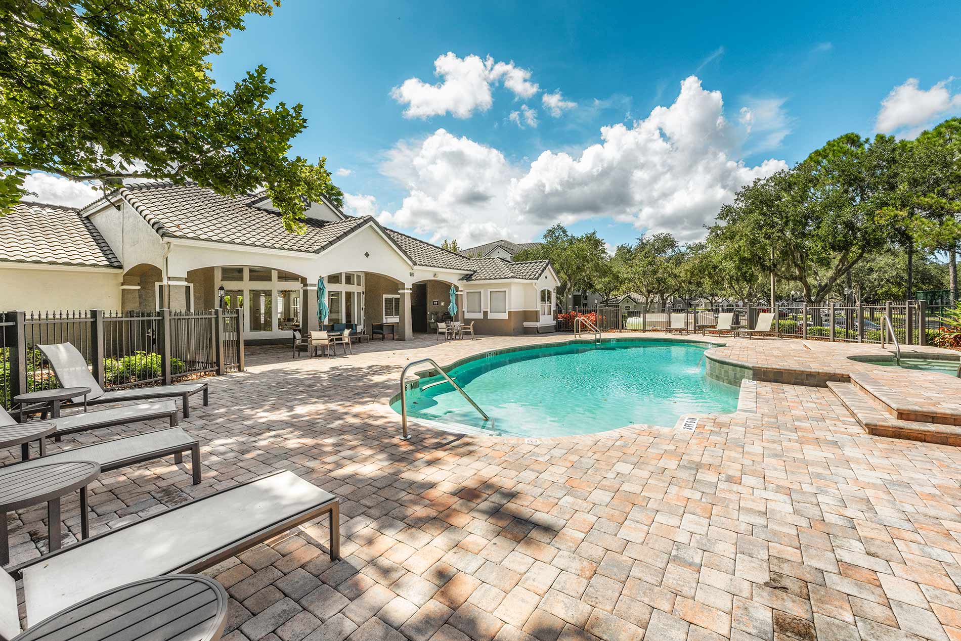 Andover Place at Cross Creek clubhouse pool