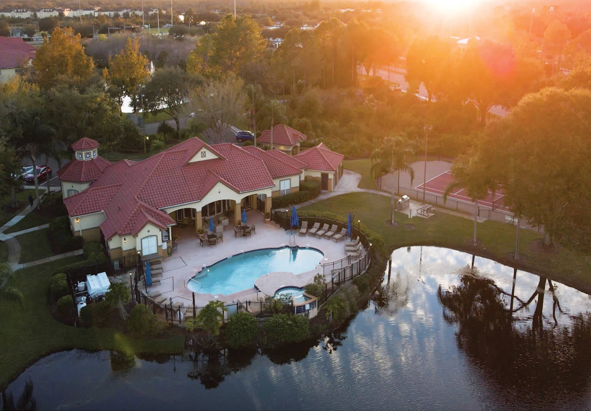 Andover Place Cross Creek drone pool