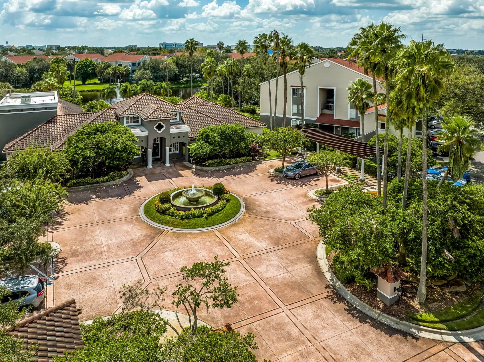 Arbors at Lee Vista Apartments Aerial Building Exterior