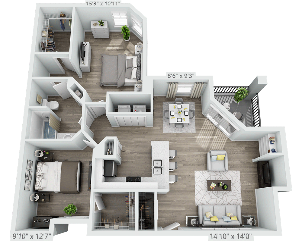 Two Bedroom B1A