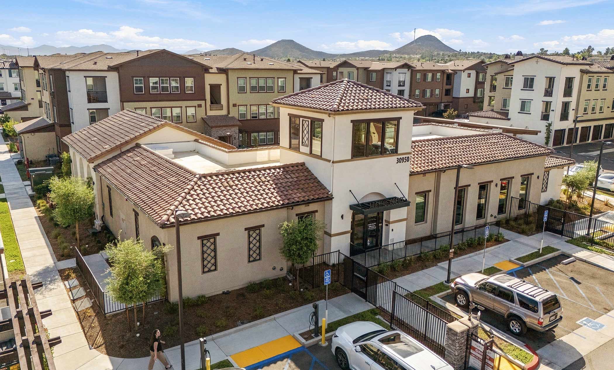 Avena aerial building exterior