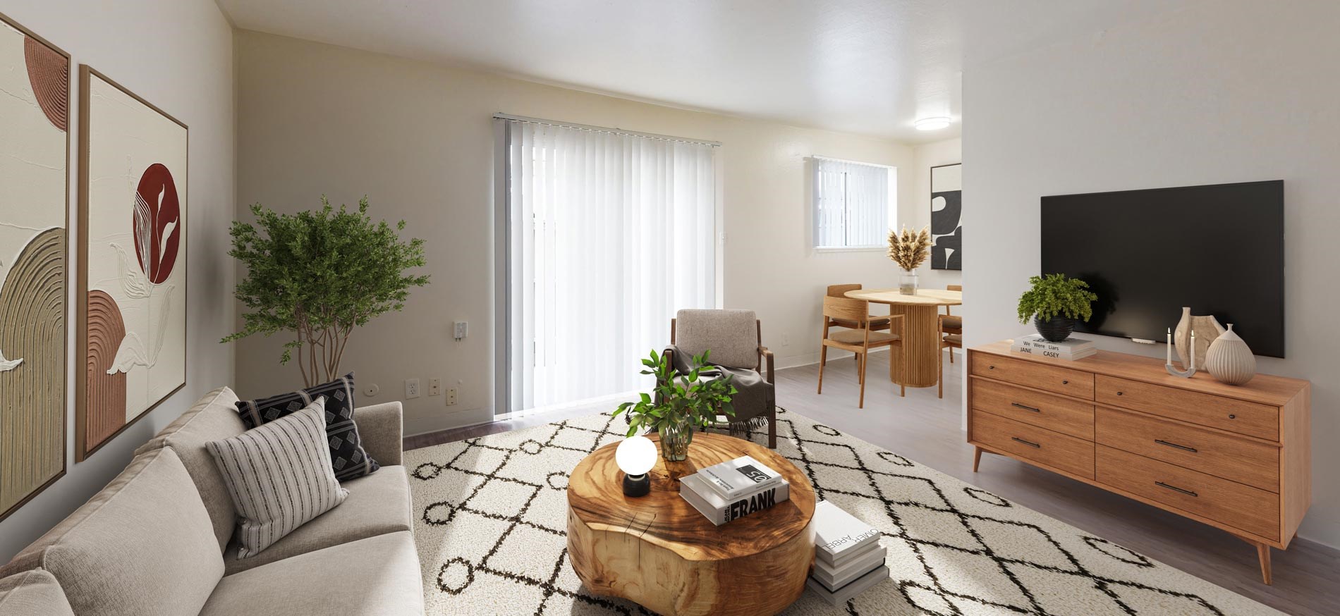 Bay Terrace staged living room