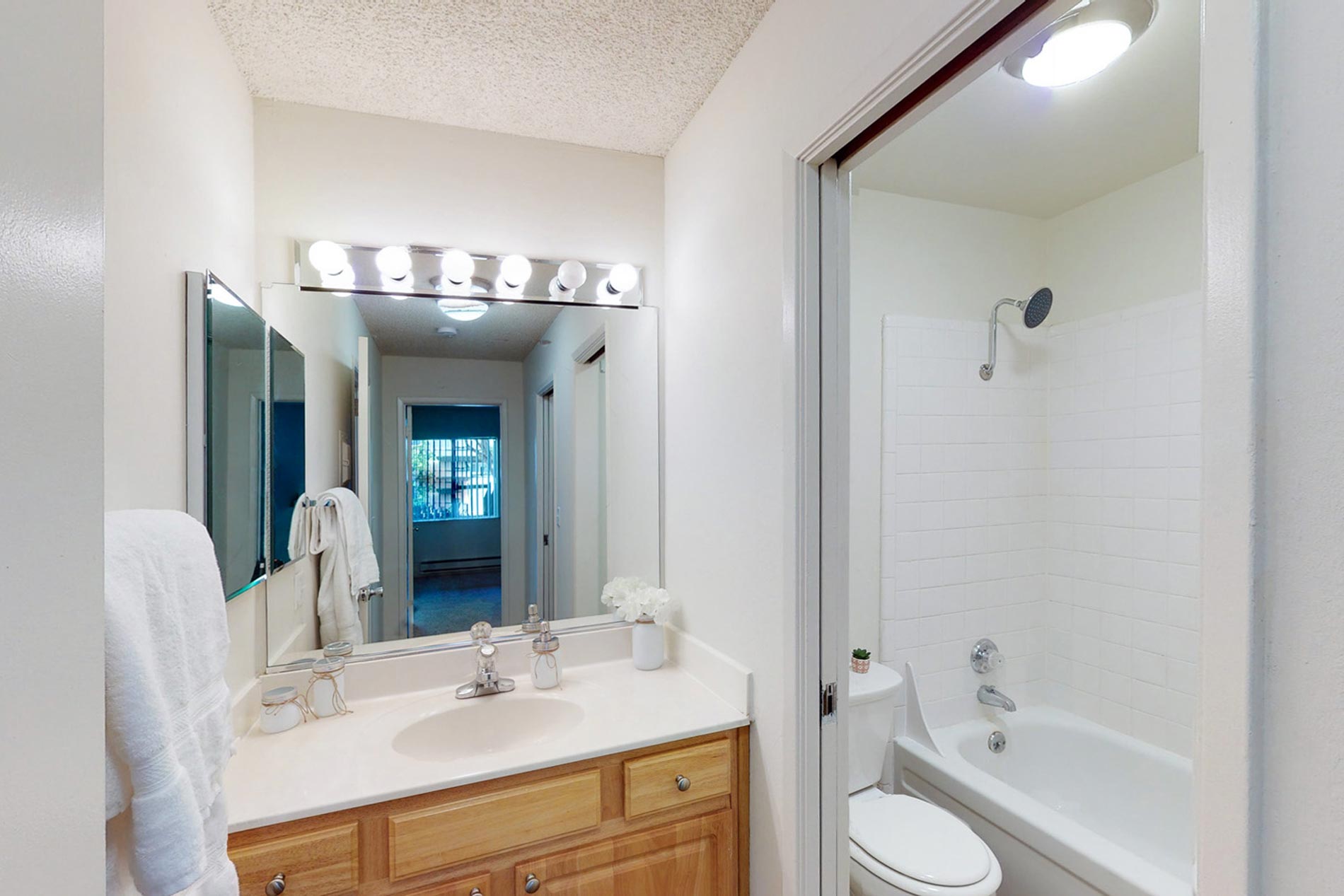 Birch creek staged bathroom