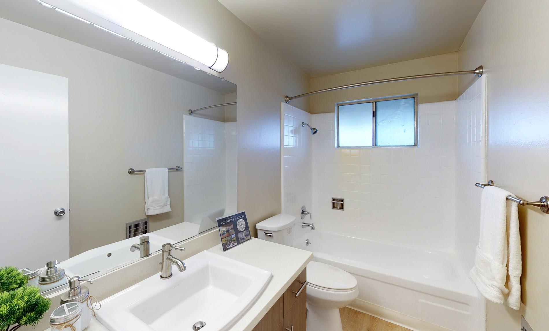 Birch creek staged bathroom