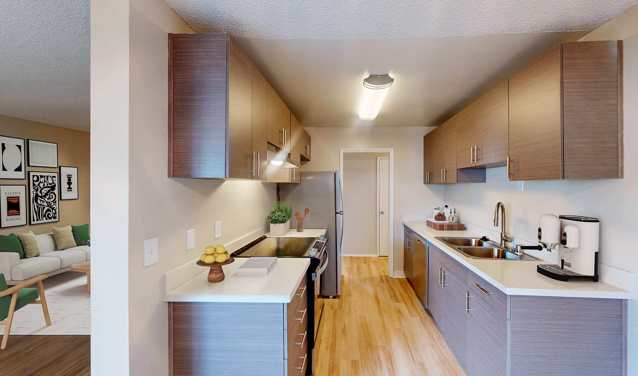 Birch Creek staged kitchen