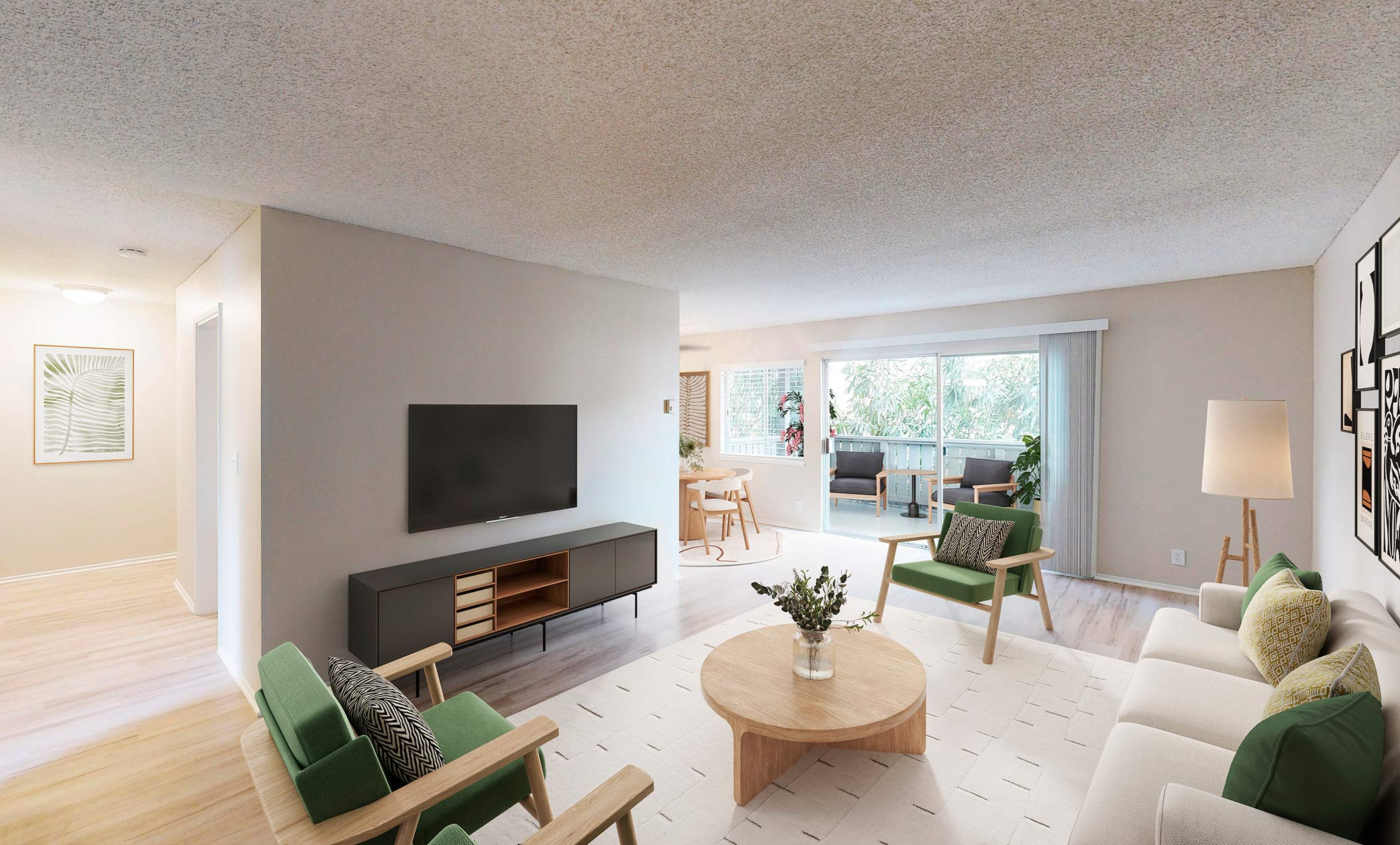 Birch Creek staged living room