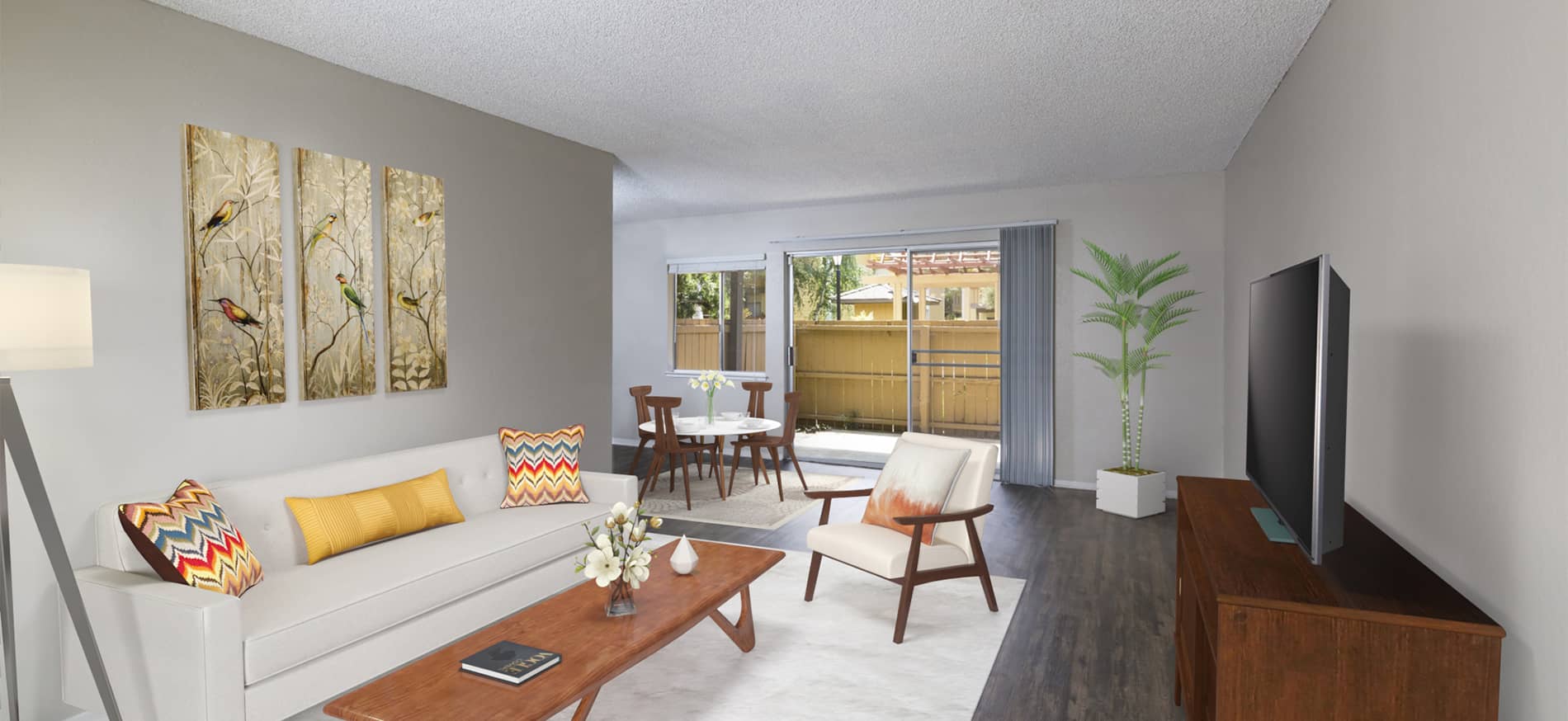 Birch Creek apartment virtually staged by Rooomy