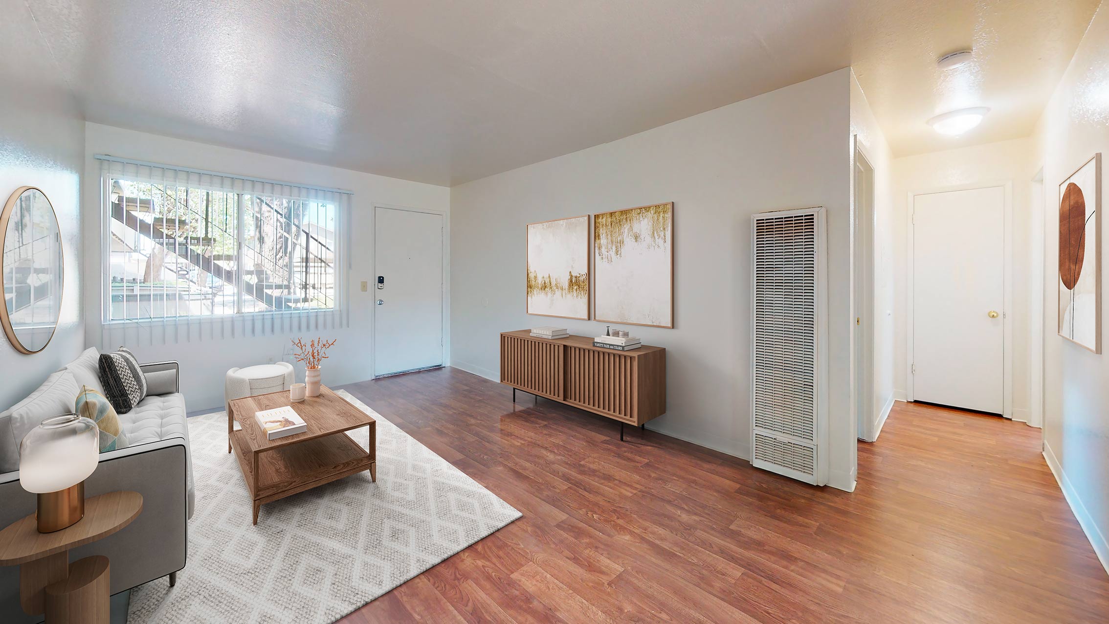 Boronda Manor staged living and dining room