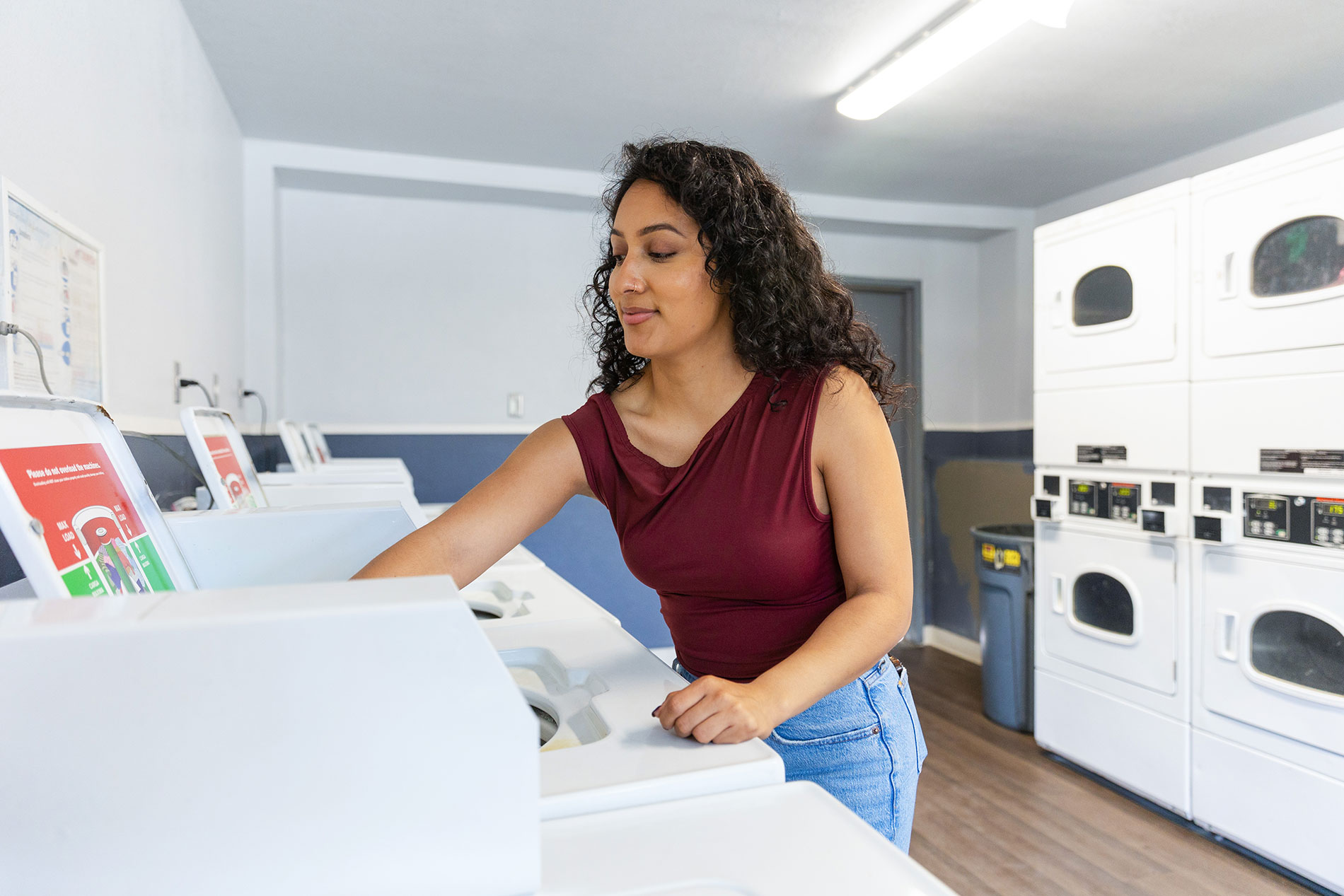 Boronda Manor woman does laundry