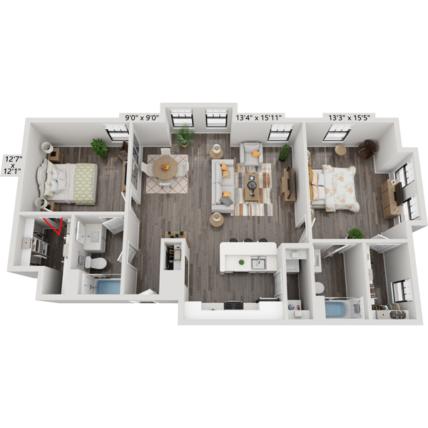 Two Bedroom B2A6