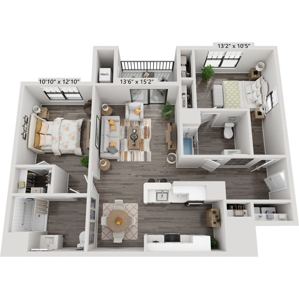 Two Bedroom B2E1