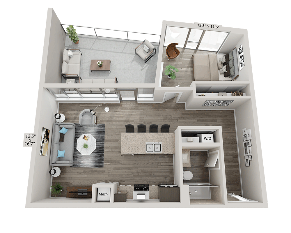 One Bedroom A1AB-PH