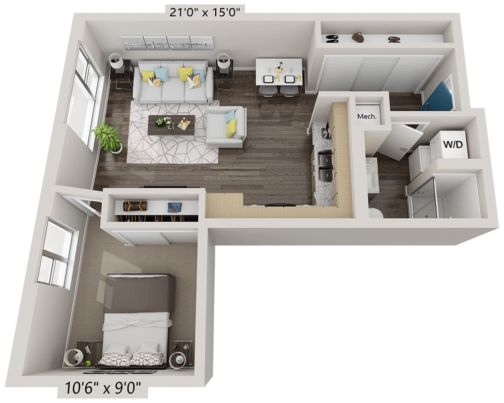 One Bedroom A1F