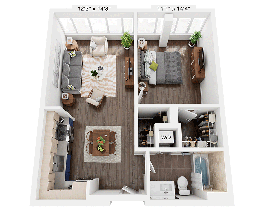 One Bedroom A1E