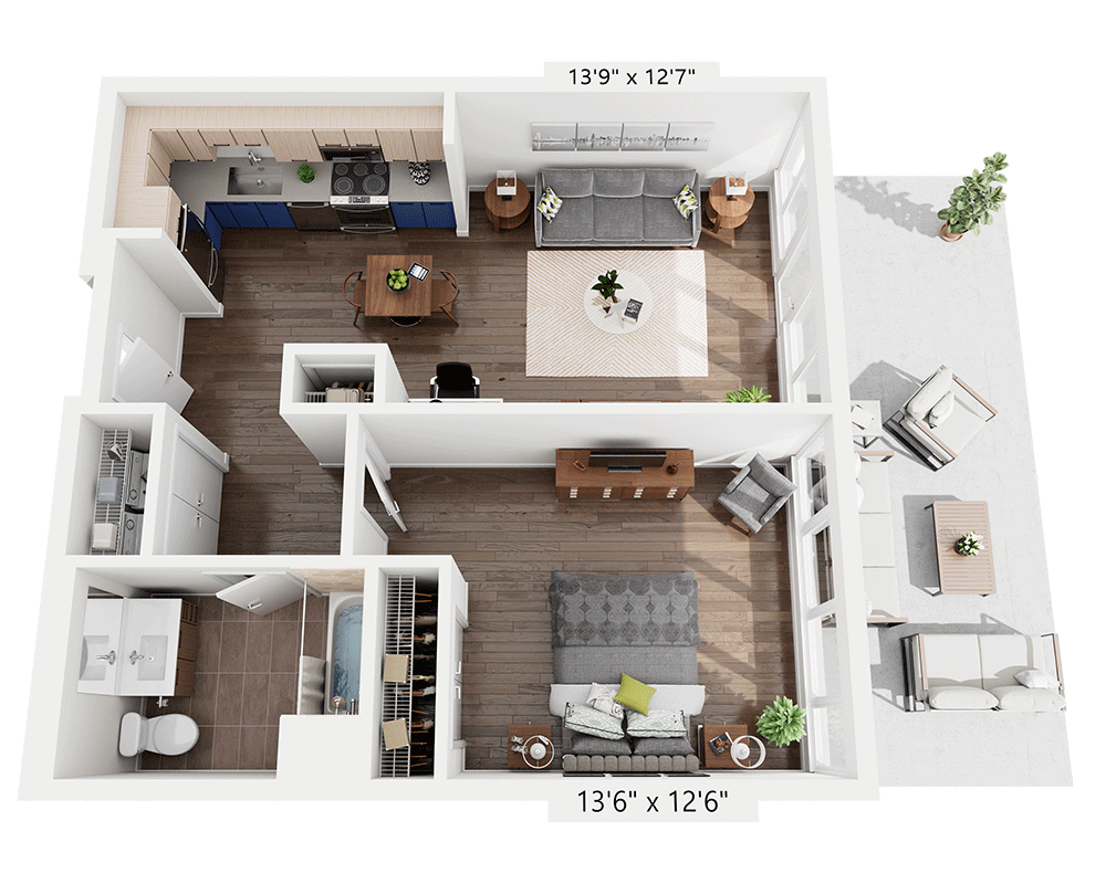One Bedroom A1R