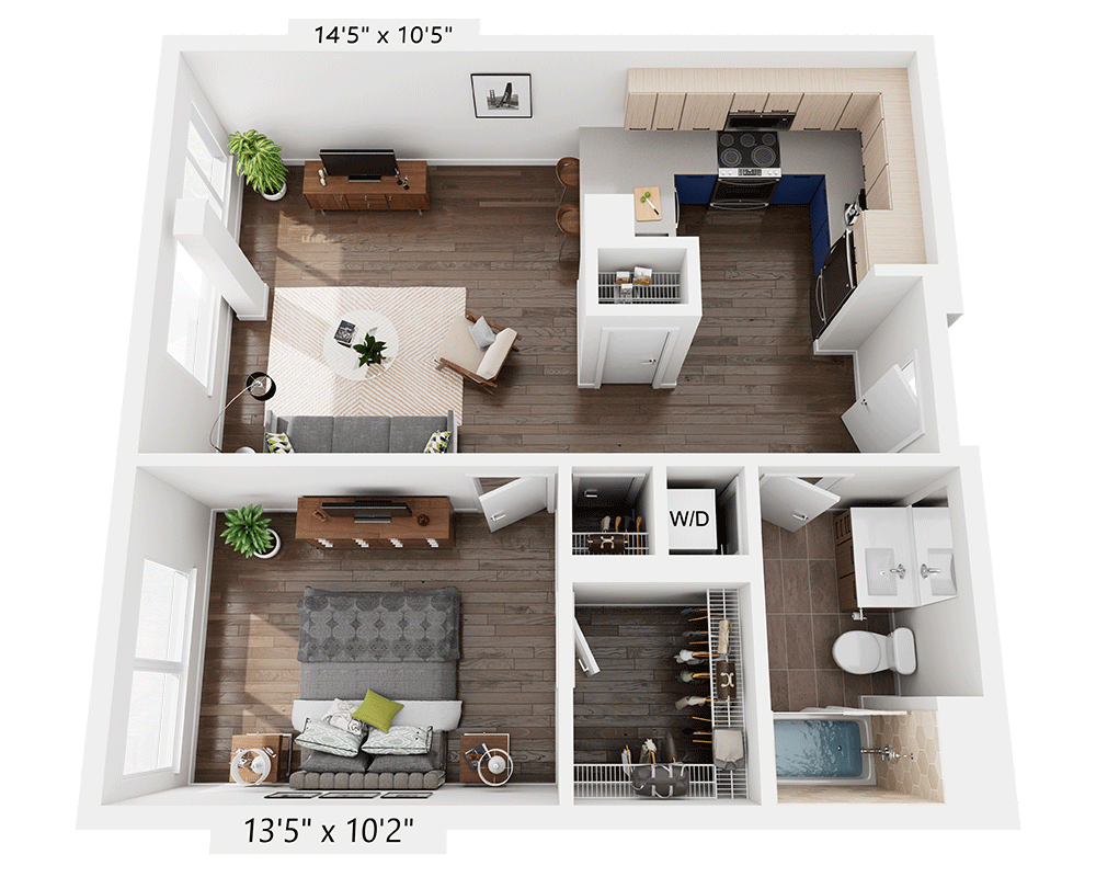One Bedroom A1T