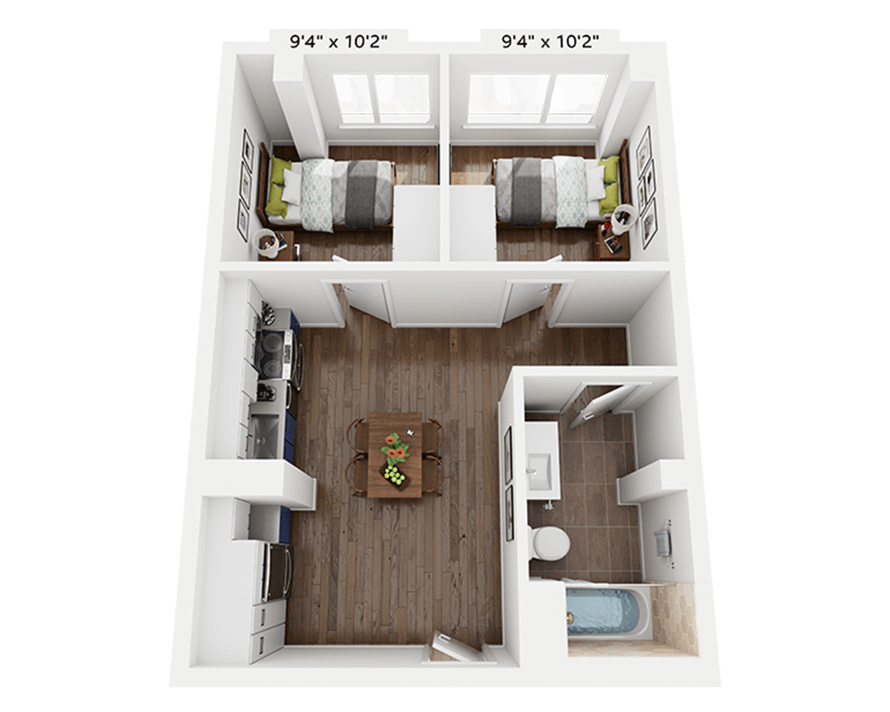 Two Bedroom B1D