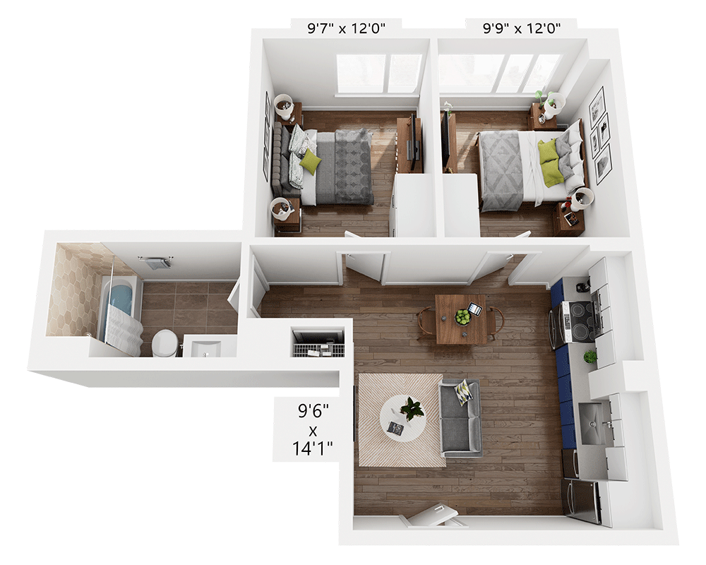 Two Bedroom B1M