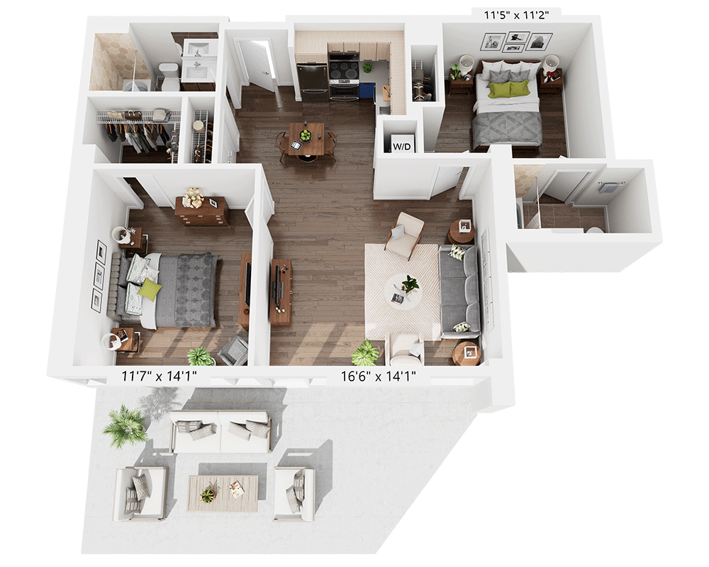 Two Bedroom B2B
