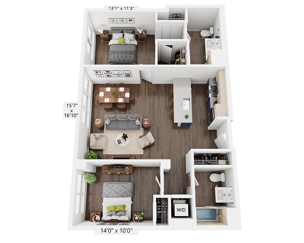 Two Bedroom B2D