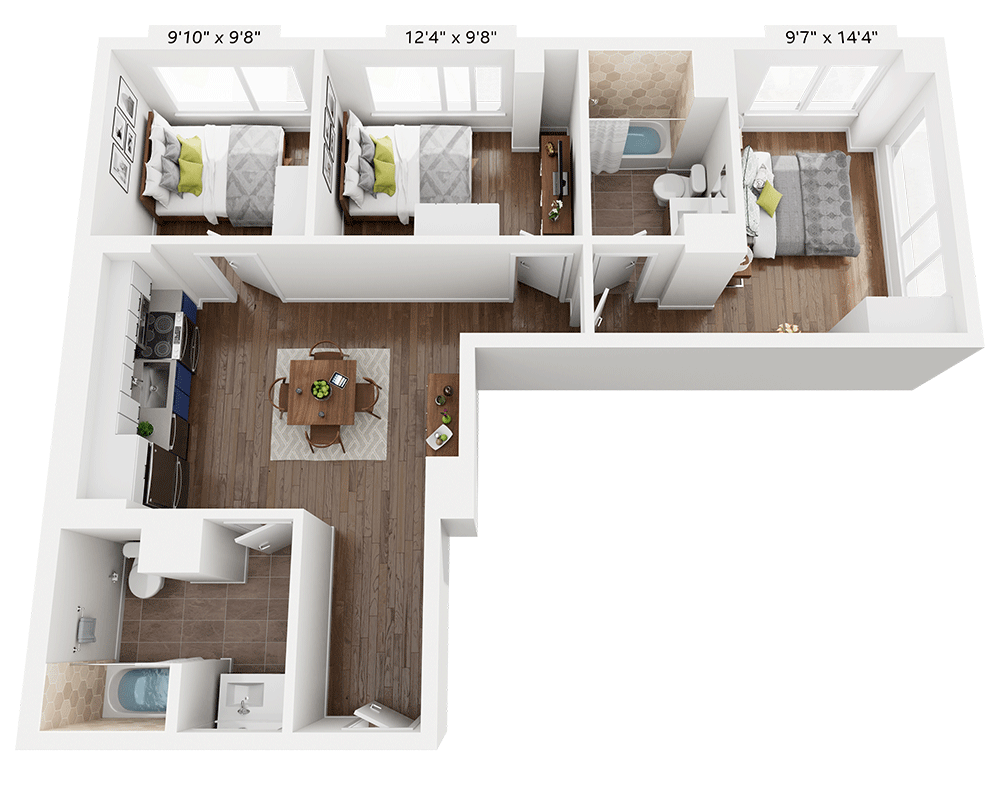 Three Bedroom C2F