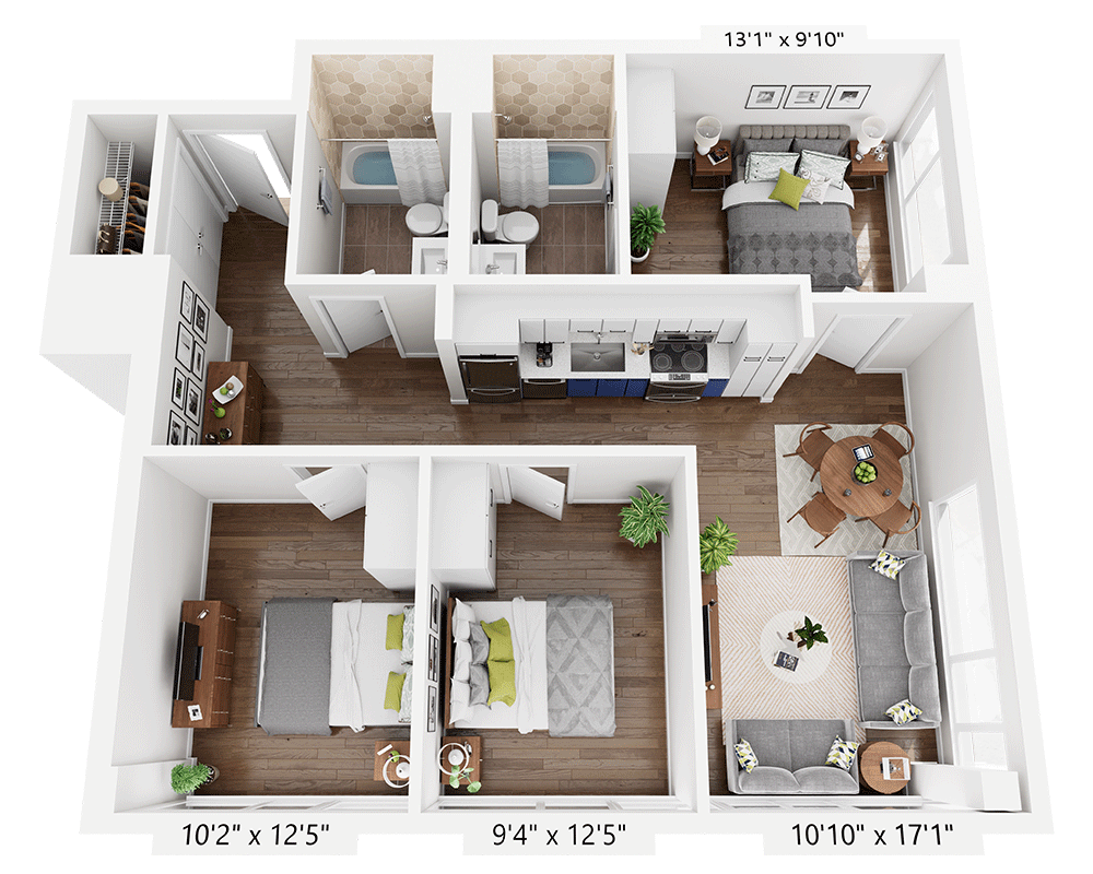 Three Bedroom C2H
