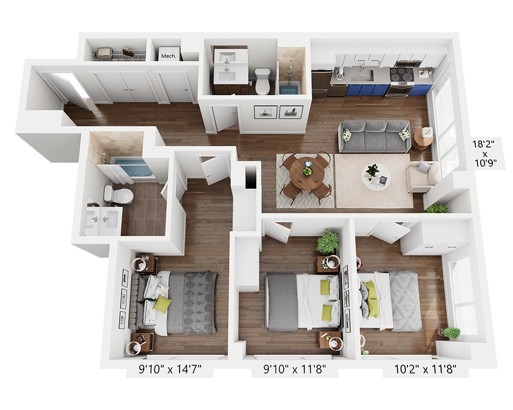 Three Bedroom C2I