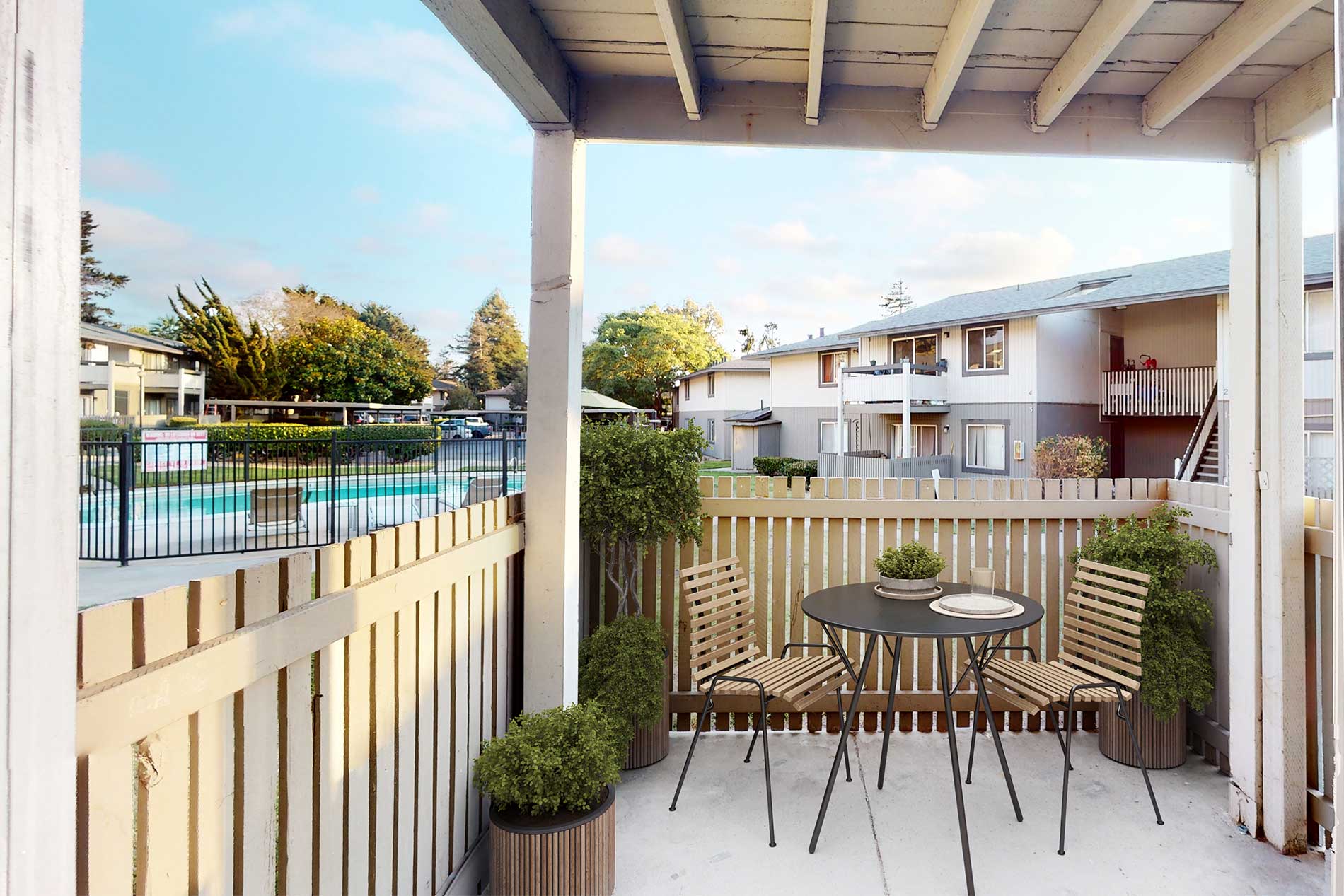 Cambridge court apartment terrace
