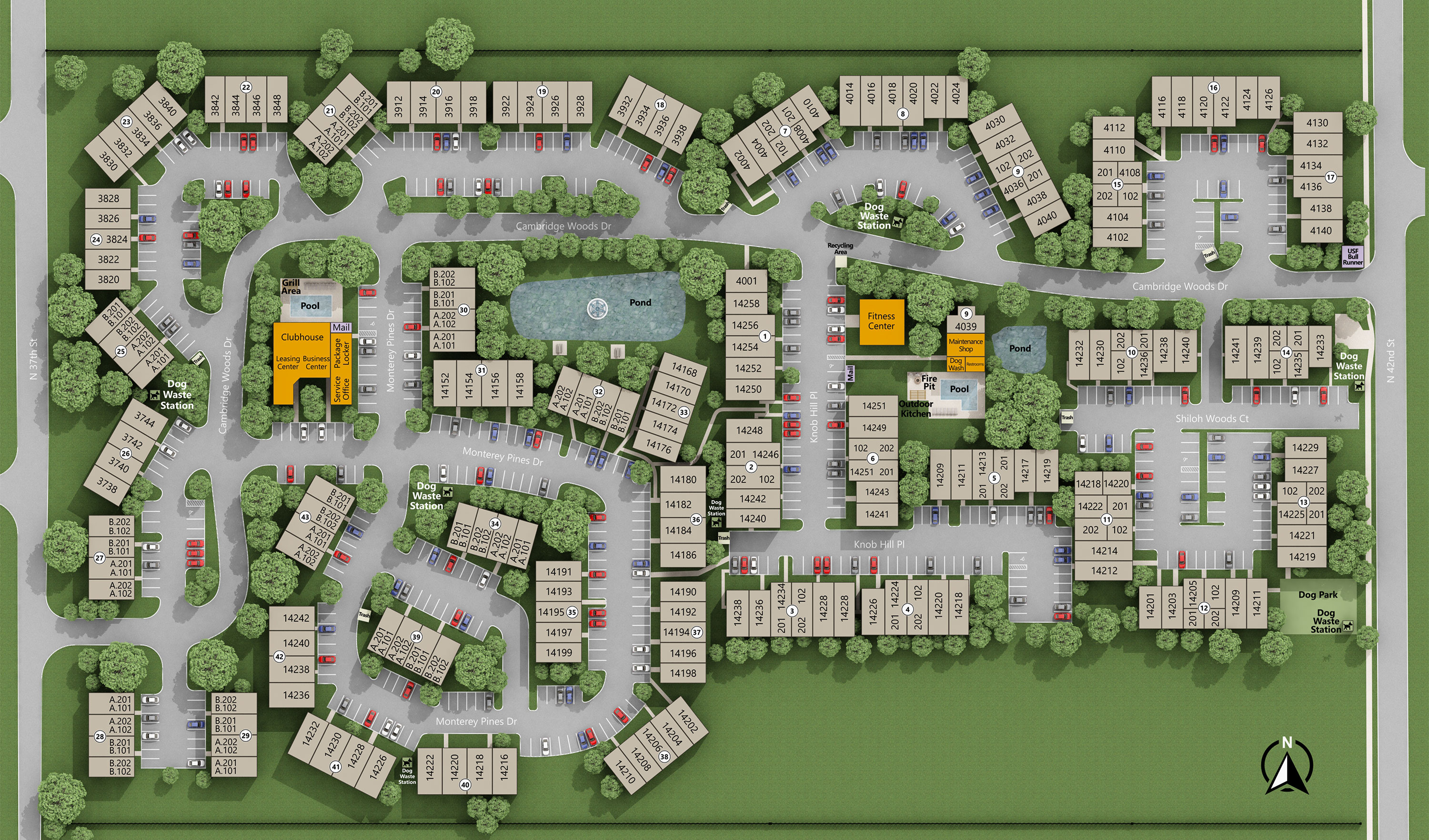 The Woods Apartments Map Interactive Map | Cambridge Woods