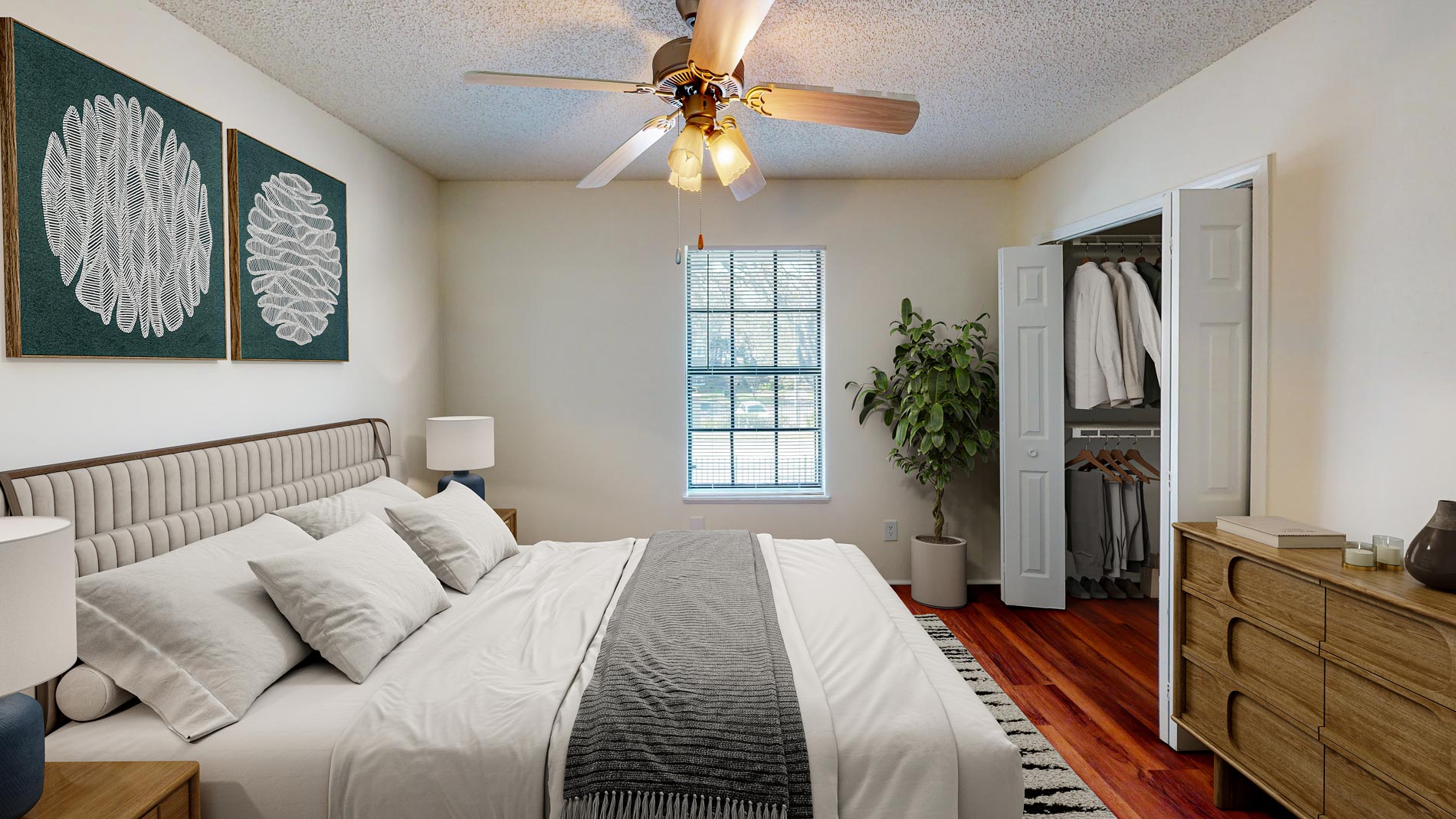 Cambridge Woods staged bedroom
