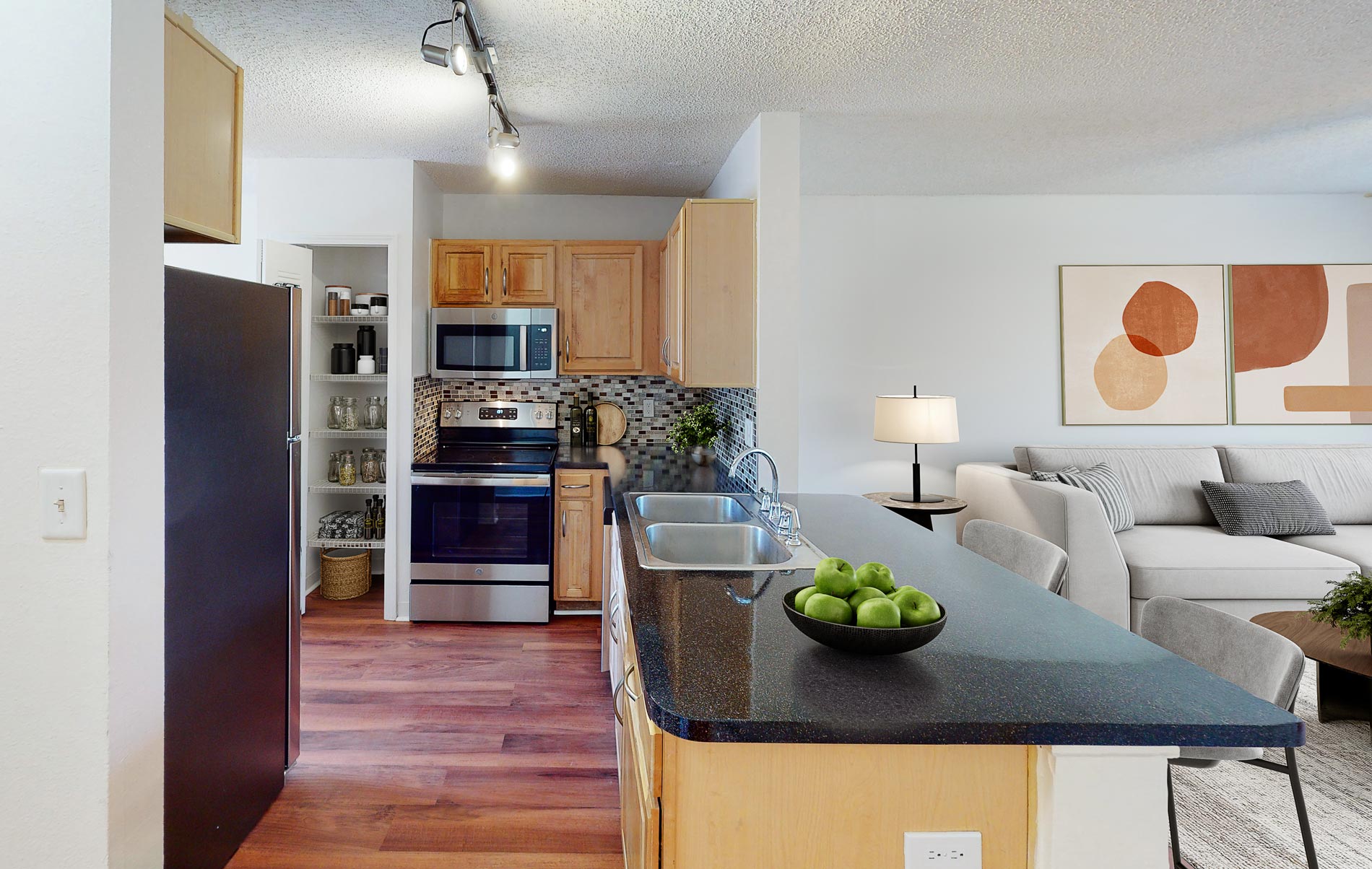 Cambridge Woods staged kitchen