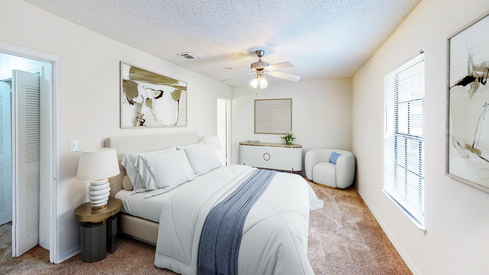 Cambridge Woods staged bedroom