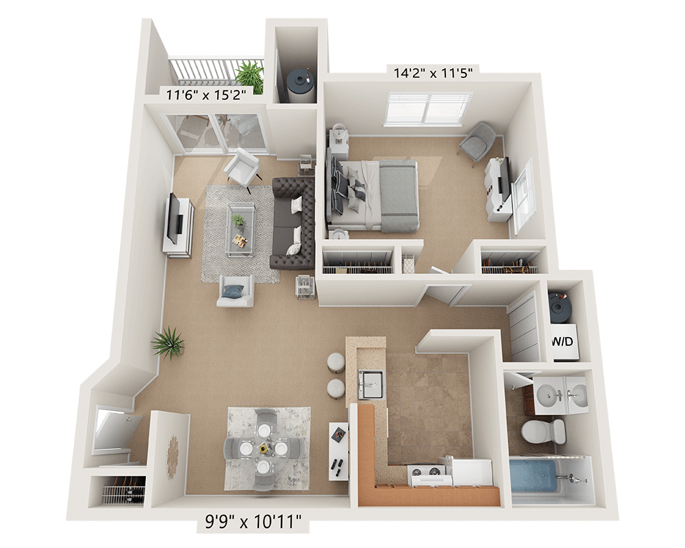 One Bedroom A1A