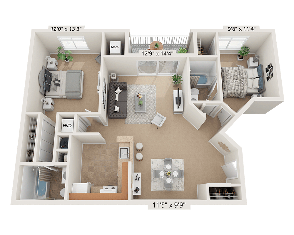 Two Bedroom B2A