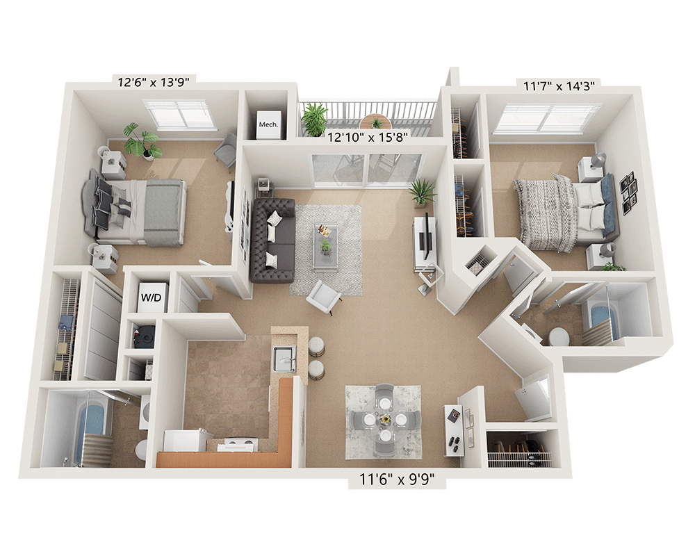 Two Bedroom B2B