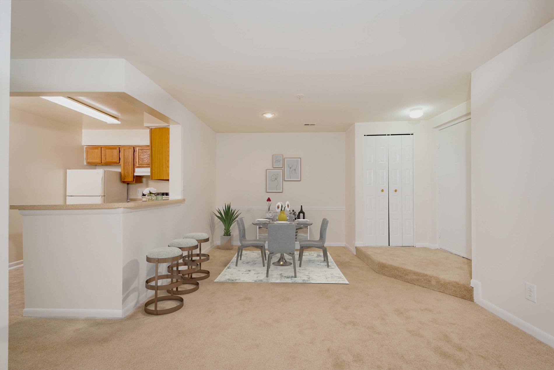 Canterbury apartment Dining room virtually staged